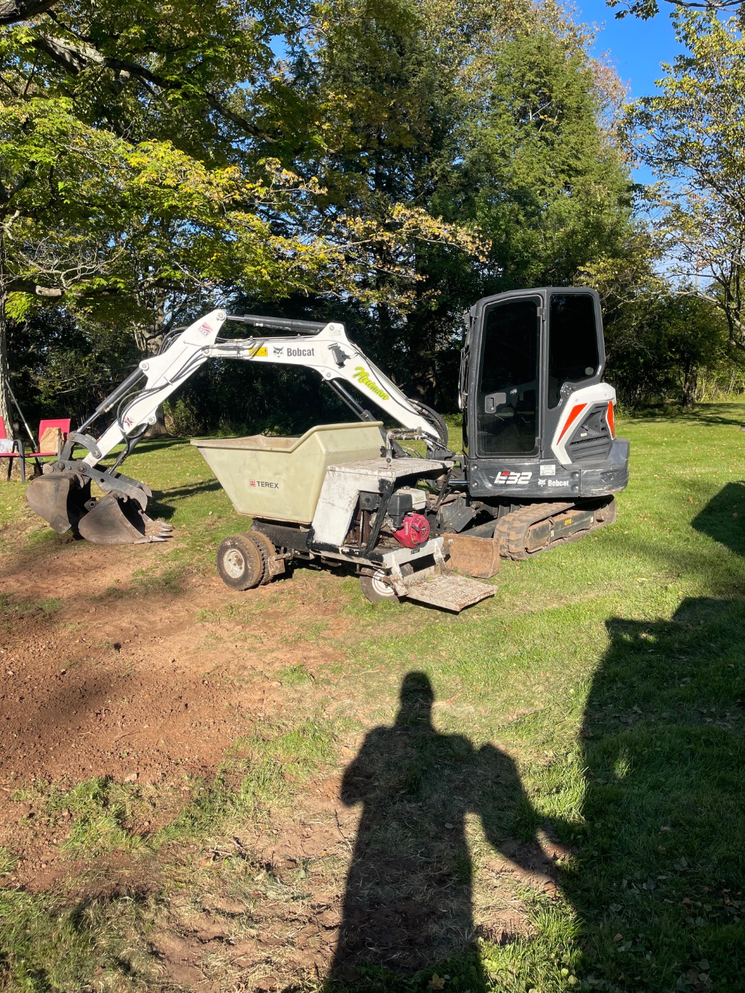 The professionals at Newman Landscaping & Sealcoating taking care of an excavation job.